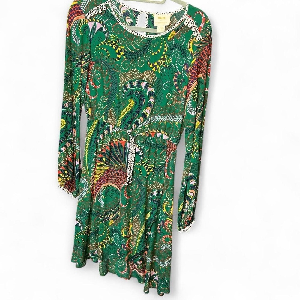 ✨Anthropologie Maeve Janis Dress | Green Paisley +Polka Dot Print | UK 8 / US 4✨ - Picture 2 of 10